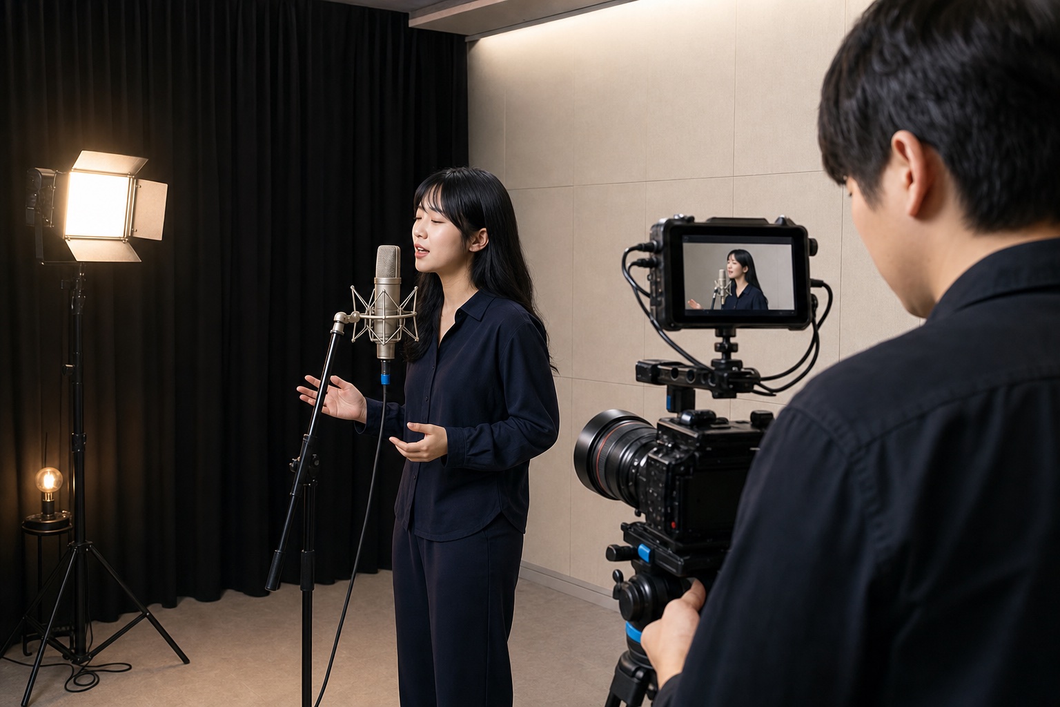 카메라 구도와 조명을 설계한 콘셉트 커버 촬영